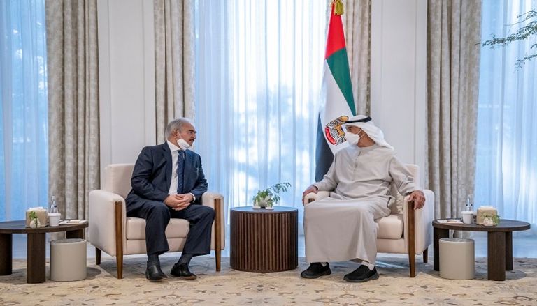 رئيس الإمارات يتلقى التعازي من الدبيبة وحفتر بوفاة الشيخ خليفة