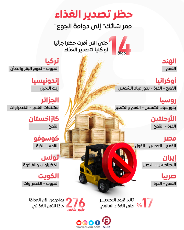 من الهند إلى مصر.. الجوع يدق أبواب العالم تحت شعار "حظر تصدير الغذاء" مخاوف من أزمة قمح عالمية