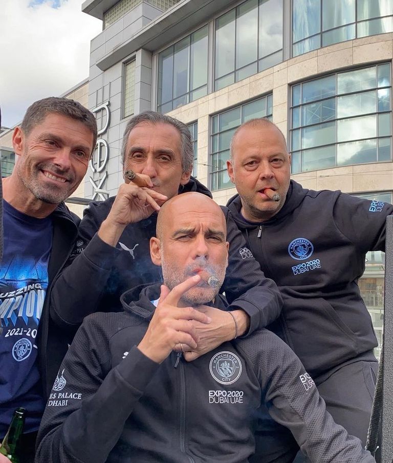 بيب جوارديولا ومحمود شيكابالا