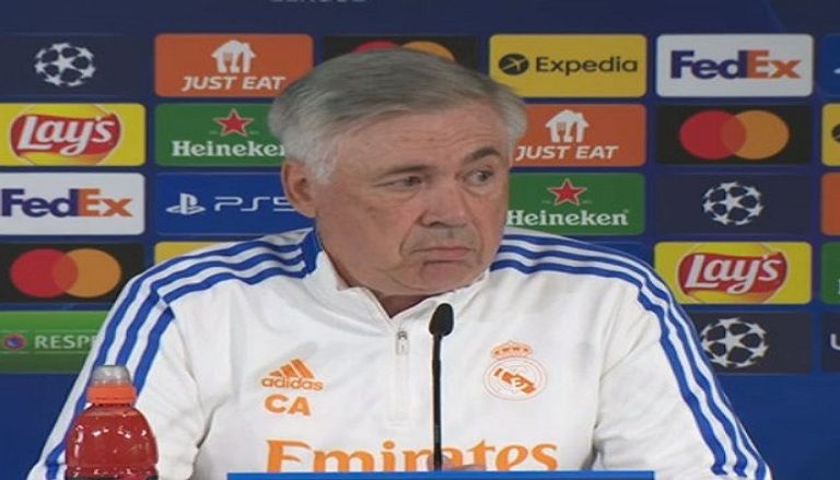 كارلو أنشيلوتي مدرب ريال مدريد محمد صلاح وكارلو أنشيلوتي