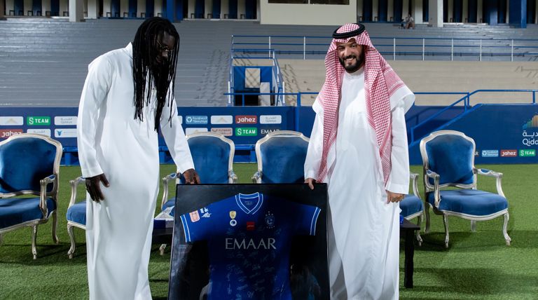 بافيتمبي جوميز في مران الهلال السعودي