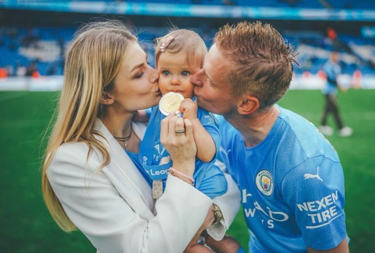 محمد صلاح مع ابنته مكة