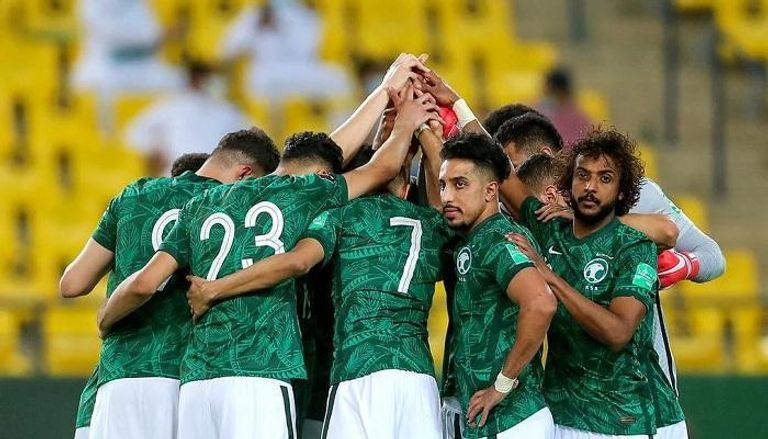 المنتخب السعودي في مباراة سابقة