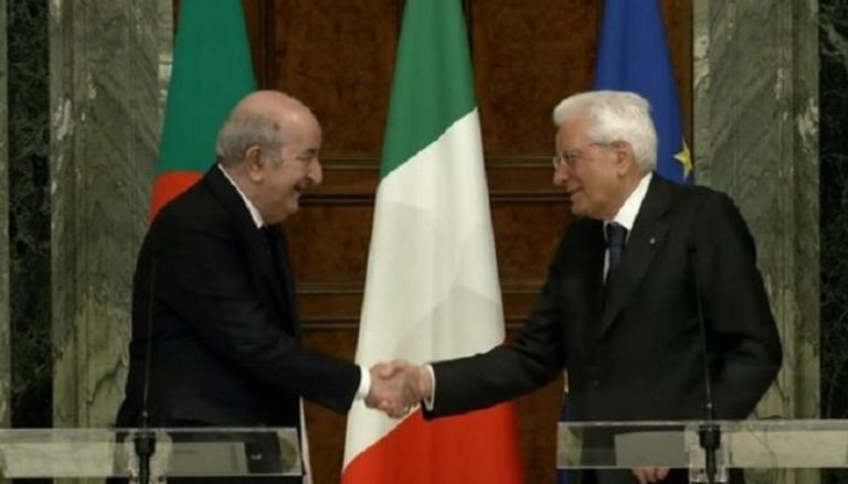 الرئيسان الجزائري والإيطالي