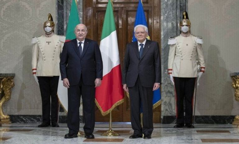 الرئيسان الجزائري والإيطالي