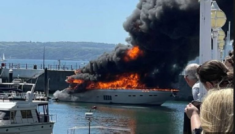 لقطة من موقع الحريق