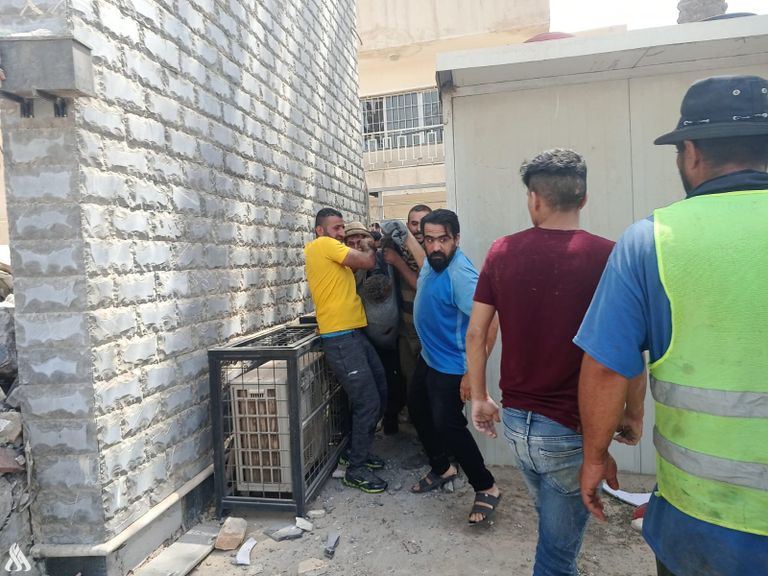 آثار انهيار المطعم في بغداد