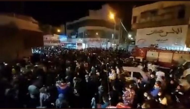 جانب من الاحتجاجات في جنوب إيران