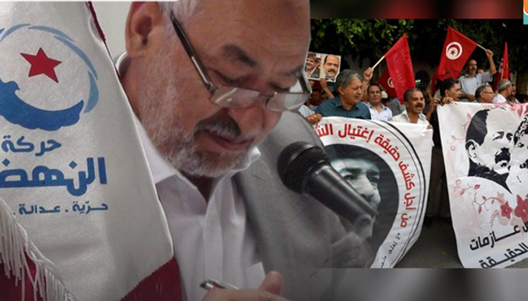 التهم التي يواجهها الغنوشي في حال ثبوتها تتراوح عقوبتها بين الاعدام والسجن المؤبد صورة لراشد الغنوشي رئيس حركة النهضة الإخوانية