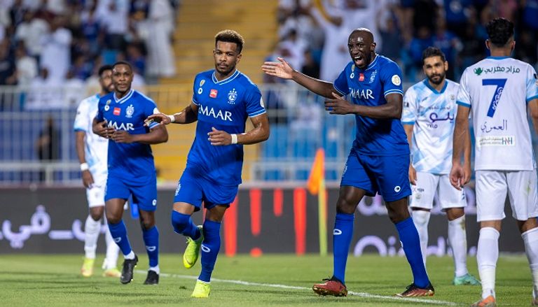من مباراة الهلال وأبها في الدوري السعودي