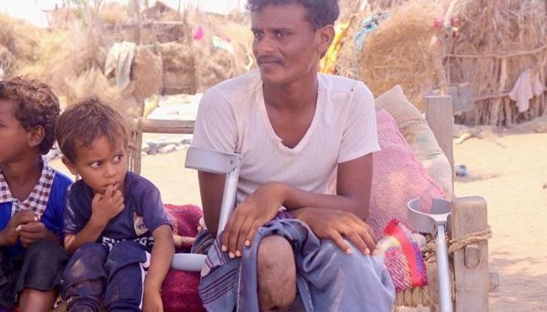 أحد ضحايا ألغام الحوثي في الحديدة- أرشيفية