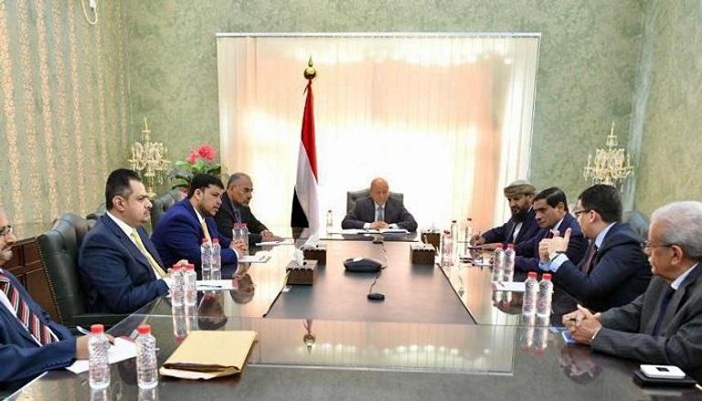 جانب من اجتماع مجلس القيادة الرئاسي اليمني