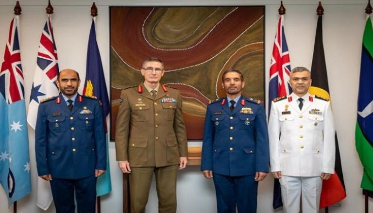 أعضاء اللجنة المشتركة للتعاون العسكري بين دولة الإمارات وأستراليا 