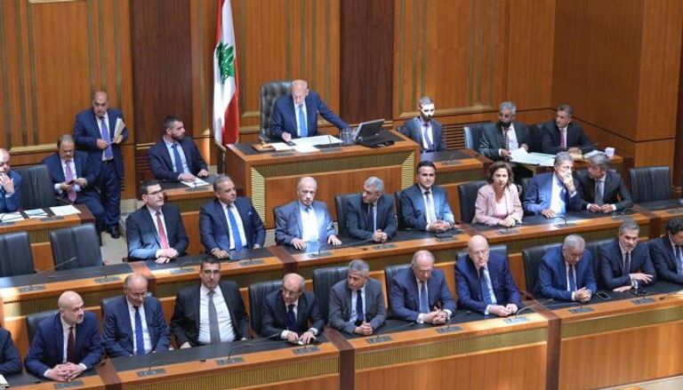 جانب من جلسة البرلمان اللبناني.