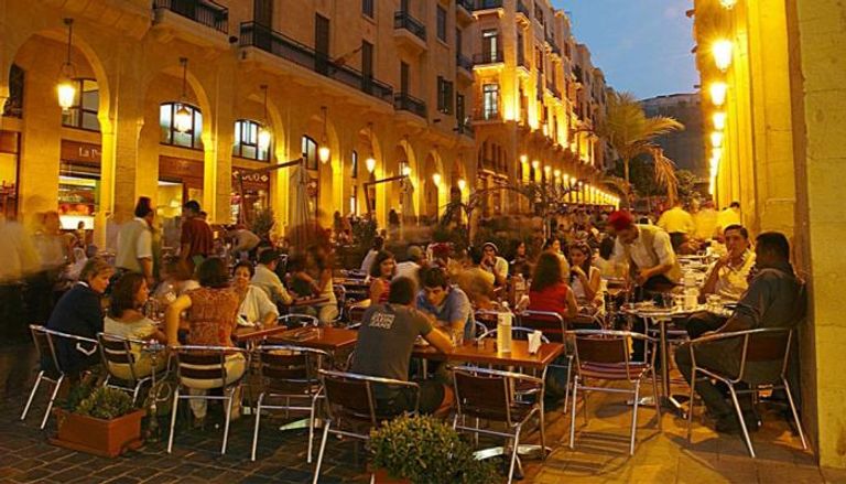 المقاهي في وسط بيروت