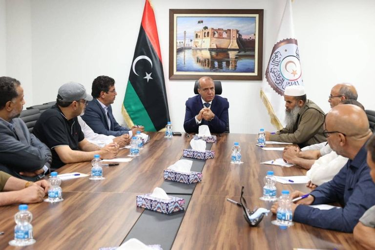 عضو المجلس الرئاسي الليبي مع السفير الألماني