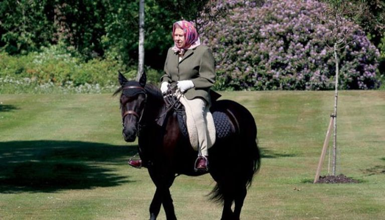 الملكة إليزابيث مع أحد كلابها