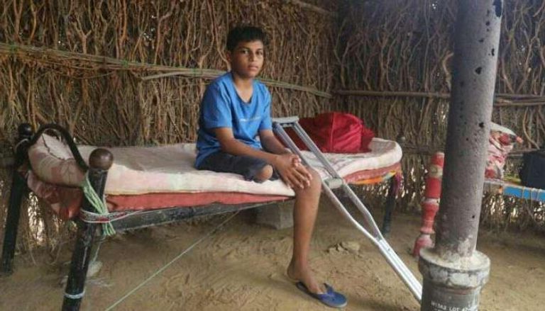 طفل في تعز ضحية لألغام الحوثي- أرشيفية