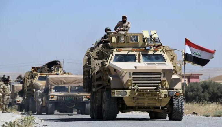قوة من الجيش العراقي خلال مهمة امنية 
