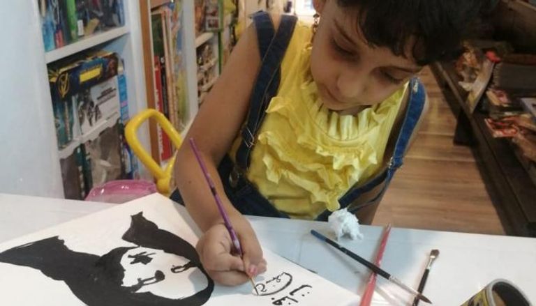 الطفلة الموهوية جنات أحمد خلال عمل فني
