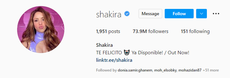 شاكيرا وبيكيه وكريس إيفانز وسام هيوجان