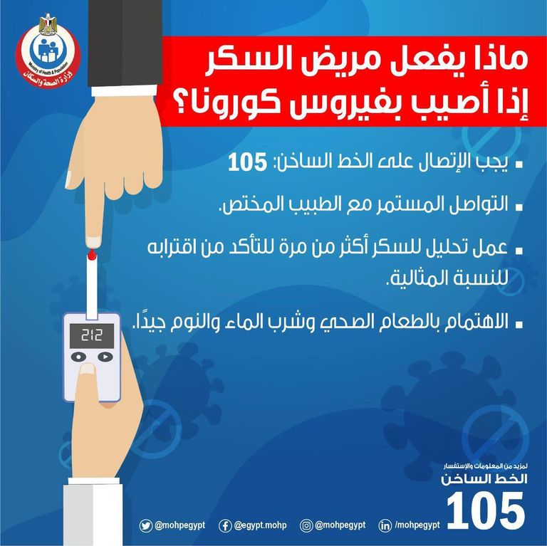 شخص يقيس مستوى السكر في الدم