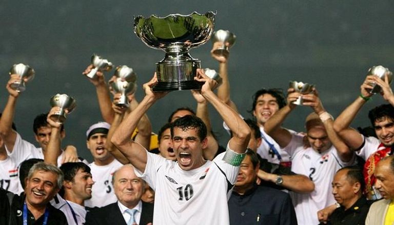 منتخب العراق بطل آسيا حيدر عبد الرزاق وكريستيانو رونالدو