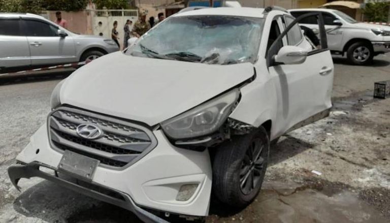 سيارة معارض إيراني بعد تفجيرها في كردستان العراق