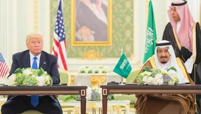العاهل السعودي، الملك سلمان ودونالد ترامب