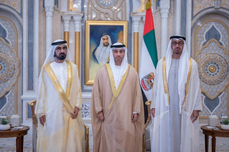 الشيخ محمد بن زايد آل نهيان والشيخ محمد بن راشد آل مكتوم