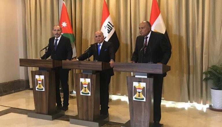 مؤتمر صحفي في بغداد لوزراء خارجية العراق والأردن ومصر