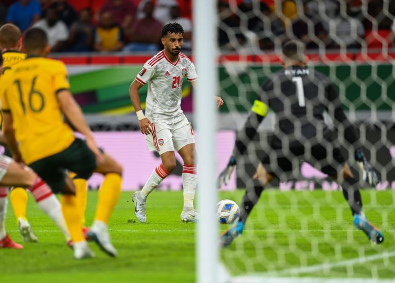 من مباراة الإمارات وأستراليا