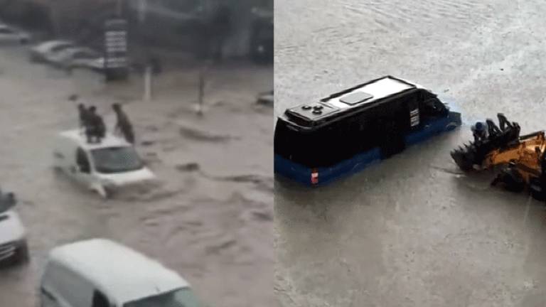 المياه تغمر أحد شوارع أنقرة