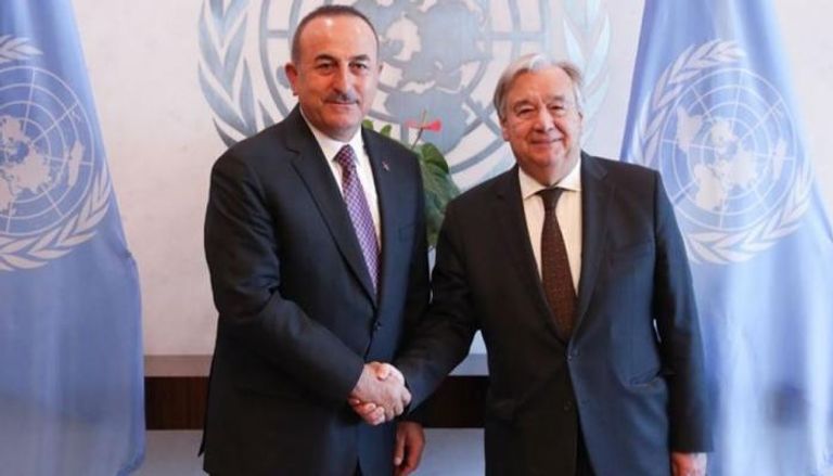الأمين العام للأمم المتحدة ووزير الخارجية التركي