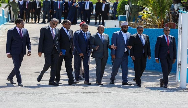 اجتماع شيخ محمود مع رؤساء الولايات الصومالية