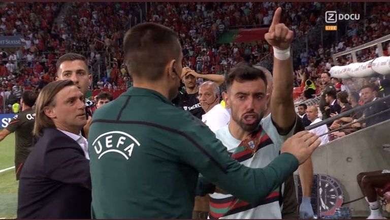 برونو فيرنانديز في لقاء البرتغال وسويسرا