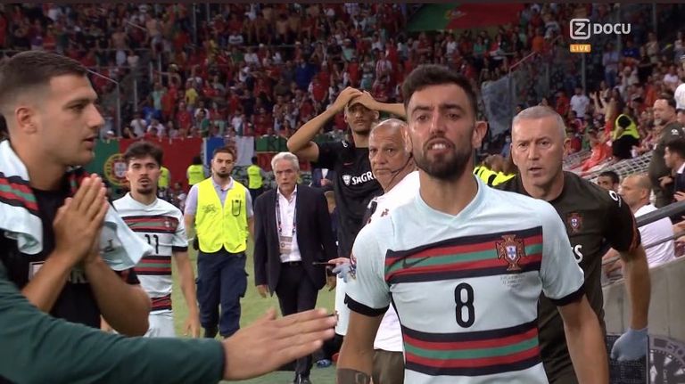 برونو فيرنانديز في لقاء البرتغال وسويسرا