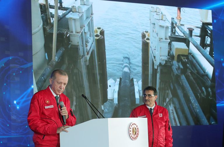 الرئيس التركي خلال إلقاء كلمته