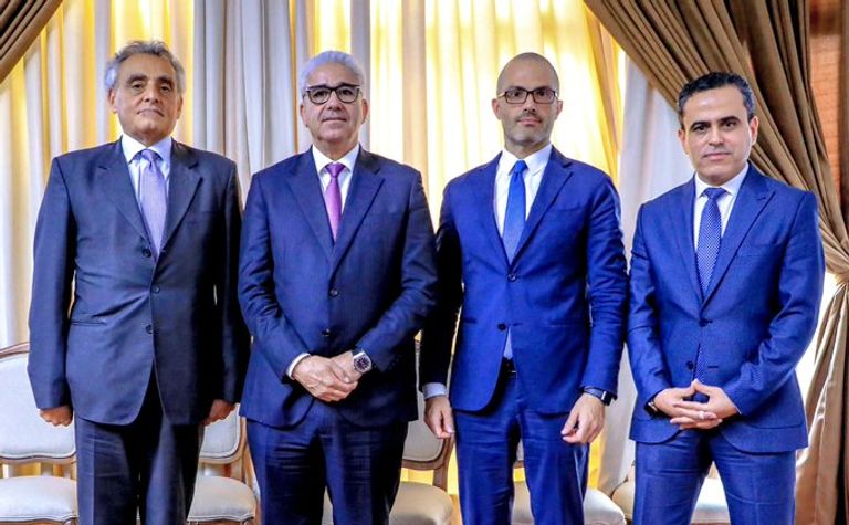 جانب من لقاء حفتر ونيكولا أورلاندو