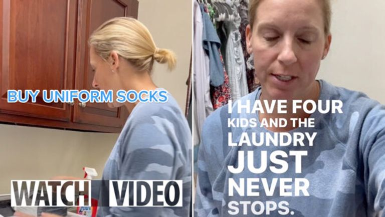 سلال الغسيل والجوارب المتطابقة حيلتين لتسهيل مهمة الغسيل