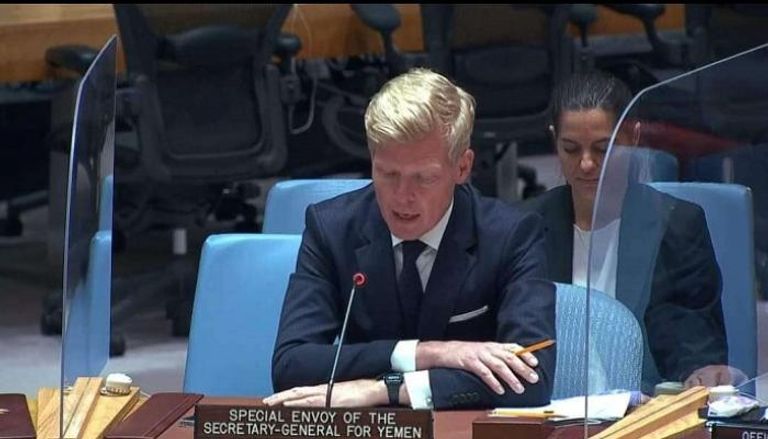 المبعوث الأممي إلى اليمن خلال جلسة بمجلس الأمن