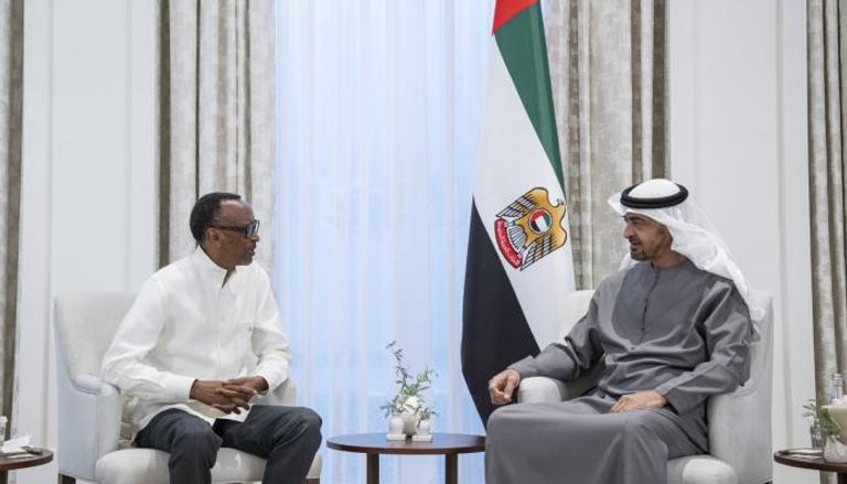 الشيخ محمد بن زايد آل نهيان رئيس دولة الإمارات ورئيس رواندا