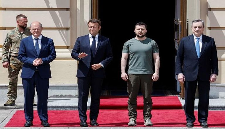 قادة من أوروبا خلال زيارتهم إلى أوكرانيا