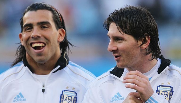 ميسي وتيفيز في منتخب الأرجنتين