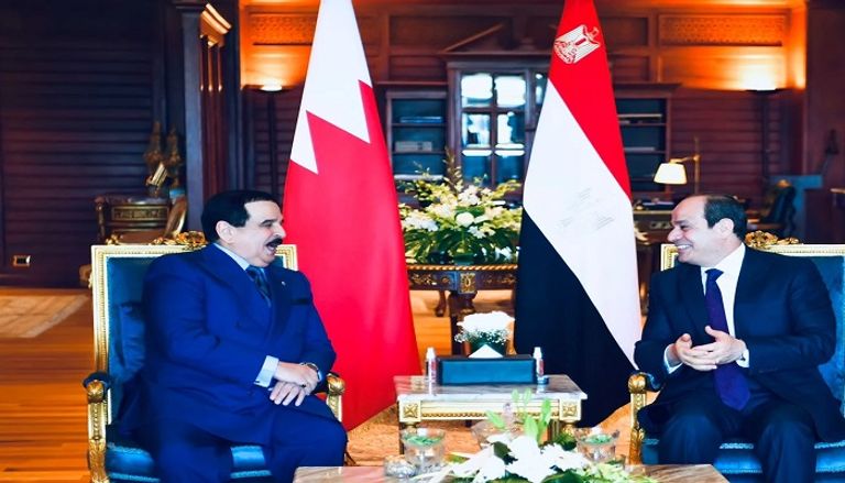 الرئيس المصري خلال لقاء عاهل البحرين في شرم الشيخ