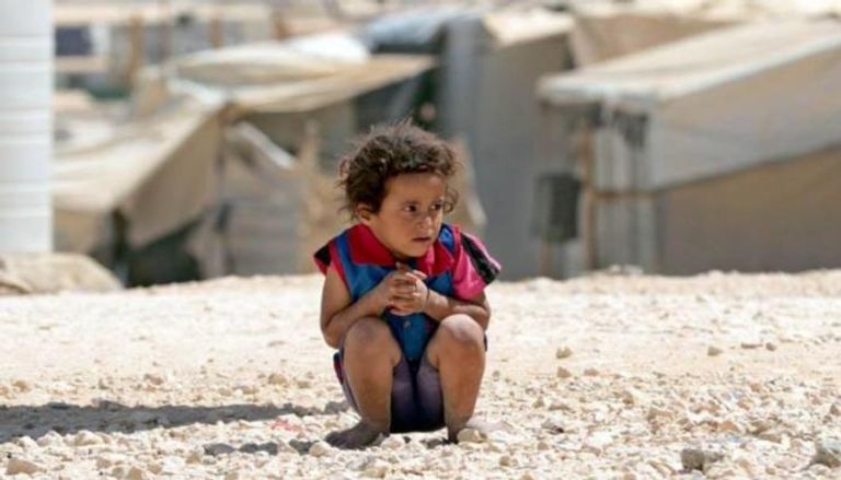 طفلة سورية لاجئة في مخيم الزعتري