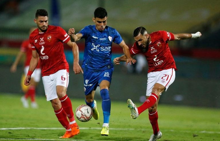 من مباراة الأهلي ضد الزمالك في قمة الدوري المصري