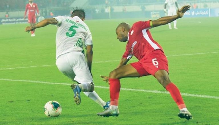 من مباراة الوداد ضد الرجاء في الدوري المغربي