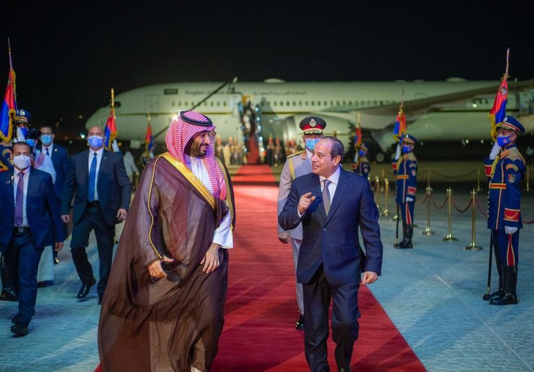 الرئيس السيسي يستقبل ولي العهد السعودي