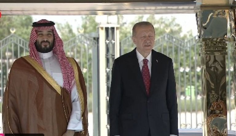الرئيس التركي يستقبل ولي العهد السعودي في أنقرة